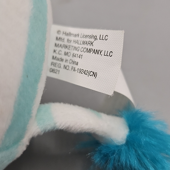 Hallmark Blue Magnetic Kissing Zebra Plush 7" Sewn Eyes Baby Lovey Stuffed - Picture 8 of 10